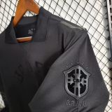 Brazil 2013/2014 All Black Third Retro Jersey
