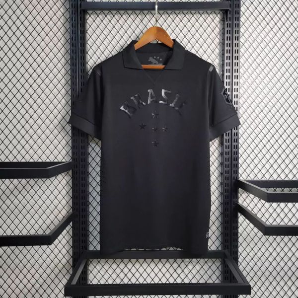 Brazil 2013/2014 All Black Third Retro Jersey