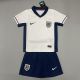 Kids England 2024 Euro Home Jersey and Short Kit