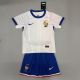 Kids France 2024 Euro Away Jersey and Short Kit
