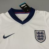 Kids England 2024 Euro Home Jersey and Short Kit