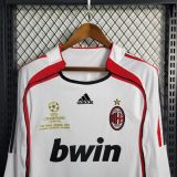 AC Milan 2007 UCL Away Retro Long Sleeve Jersey