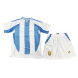 Kids Argentina 2024 Copa Home Jersey and Short Kit