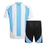 Kids Argentina 2024 Copa Home Jersey and Short Kit