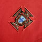 Kids Portugal 2024 Euro Home Jersey and Short Kit