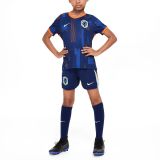 Kids Netherlands 2024 Euro Away Jersey and Short Kit