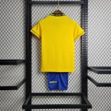 Kids Brazil 1994 World Cup Home Retro Kit