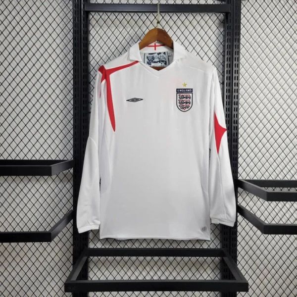 England 2006 World Cup Home Retro Long Sleeve Jersey