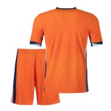 Player Version Kids Netherlands 2024 Euro Home Authentic Kit
