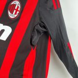 AC Milan 2008/2009 Home Long Sleeve Retro Jersey