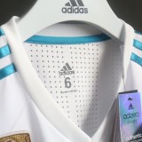 Player Version Real Madrid 2017/2018 Home Long Sleeve Retro Jersey