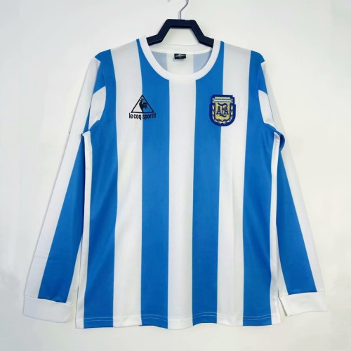 Argentina 1986 Home Long Sleeve Retro Jersey