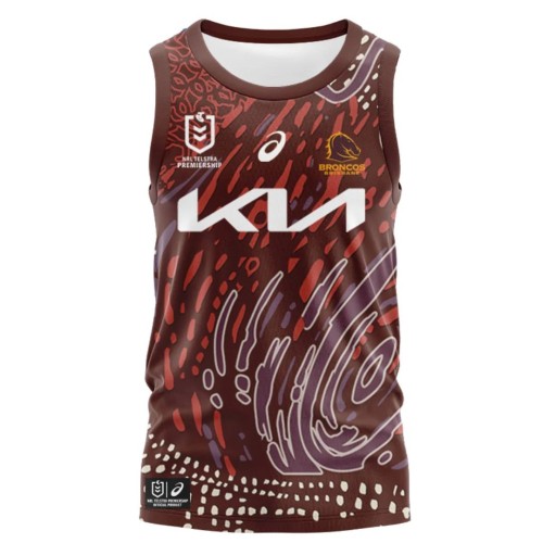 Brisbane Broncos 2024 Men's Indigenous Singlet