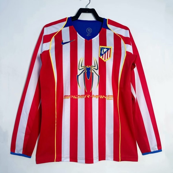 Atlético Madrid 2004/2005 Home Long Sleeve Retro Jersey