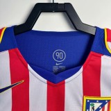 Atlético Madrid 2004/2005 Home Long Sleeve Retro Jersey