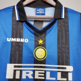 Inter Milan 1997/1998 Home Long Sleeve Retro Jersey
