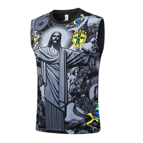 Brazil 24/25 Sleeveless Jersey and Shorts Set D1215 - PM