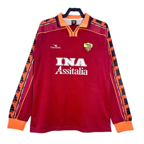 AS Roma 1998/1999 Home Long Sleeve Retro Jersey