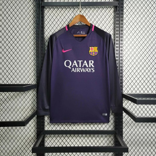 Barcelona 2016/2017 Away Long Sleeve Retro Jersey