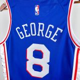 Men's 2023 Paul George Away Blue Team Jersey