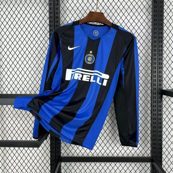 Inter Milan 2004/2005 Retro Home Long Sleeve Jersey