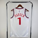Men's 2025 James Harden White Team Jersey