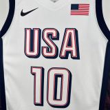 Unisex USA Basketball 2024 Olympics Team Jayson Tatum Swingman Jersey -  White