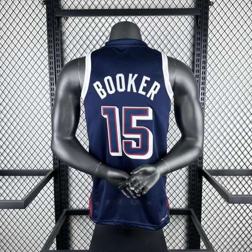 Unisex USA Basketball 2024 Olympics Team  Devin Booker Swingman Jersey - Navy