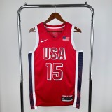 Unisex USA Basketball 2024 Olympics Team Devin Booker Swingman Jersey - Red