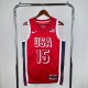 Unisex USA Basketball 2024 Olympics Team Devin Booker Swingman Jersey - Red
