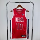 Unisex USA Basketball 2024 Olympics Team Jayson Tatum Swingman Jersey - Red