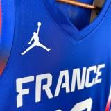 Unisex France Basketball 2024 Olympics Team Victor Wembanyama Swingman Jersey - Blue