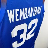 Unisex France Basketball 2024 Olympics Team Victor Wembanyama Swingman Jersey - Blue