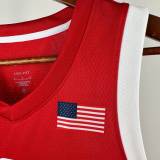 Unisex USA Basketball 2024 Olympics Team LeBron James Swingman Jersey - Red
