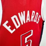 Unisex USA Basketball 2024 Olympics Team Anthony Edwards Swingman Jersey - Red