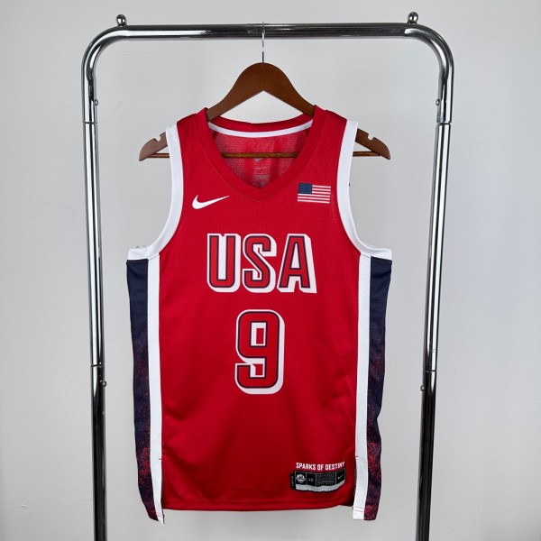 Unisex USA Basketball 2024 Olympics Team Tyrese Haliburton Swingman Jersey - Red