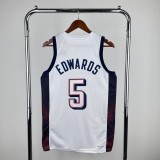 Unisex USA Basketball 2024 Olympics Team  Anthony Edwards Swingman Jersey -  White