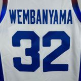 Unisex France Basketball 2024 Olympics Team Victor Wembanyama Swingman Jersey -  White