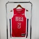 Unisex USA Basketball 2024 Olympics Team LeBron James Swingman Jersey - Red