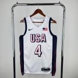 Unisex USA Basketball 2024 Olympics Team  Stephen Curry Swingman Jersey -  White