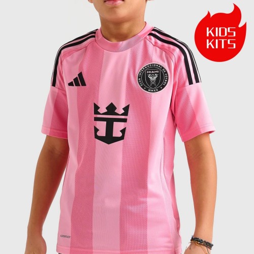 Kids Inter Miami CF 2025 Home Jersey and Short Kit