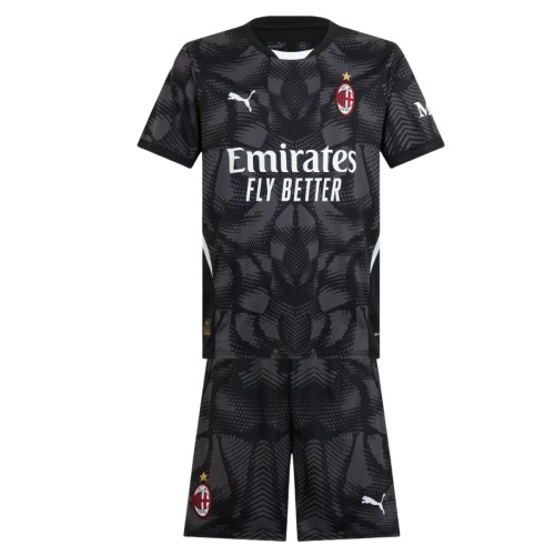 Kids AC Milan 24/25 Home Goalkeeper Jersey and Short Kit