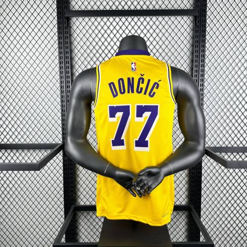 Men's 2023 Luka Doncic Yellow Team Jersey