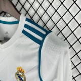Kids Real Madrid 2017/2018 Home Long Sleeve Retro Kit