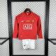 Kids MUFC 2008 CL Final Home Long Sleeve Retro Kit