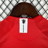 Kids MUFC 2008 CL Final Home Long Sleeve Retro Kit