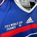Kids France 1998 World Cup Home Retro Jersey and Short Kit
