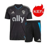 Kids Charlotte FC 2025 Away Jersey and Short Kit