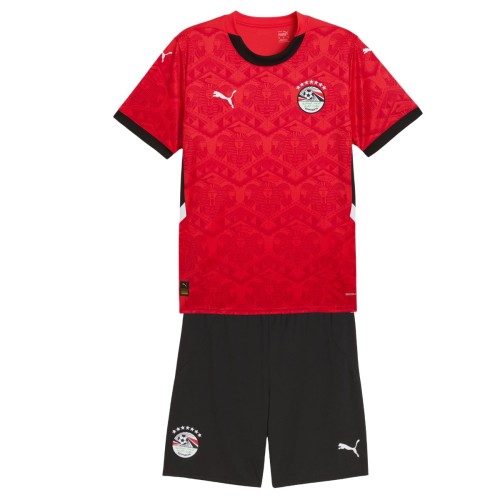 Kids Egypt 2025 Home Jersey and Short Kit