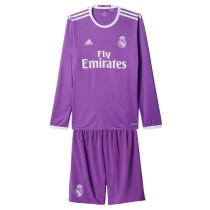 Kids Real Madrid 2016/2017 Away Long Sleeve Retro Kit
